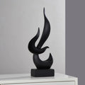 Black Abstract Flame Sculpture