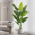 ZEEOZE Artificial Bird of Paradise Plant 6.5Ft Tall Fake Tropical Palm Tree