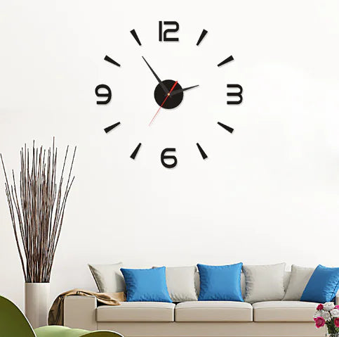 Round Acrylic Wall Clock - Modern 3D DIY Home Decor
