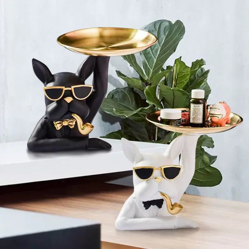 Creative Bulldog Figurine Key Holder and Decor Box