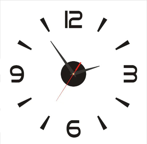 Round Acrylic Wall Clock - Modern 3D DIY Home Decor