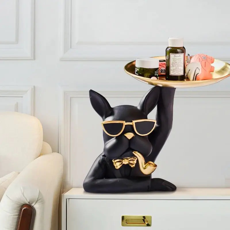 Creative Bulldog Figurine Key Holder and Decor Box