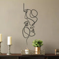 Metal Face Line Art Decoration Sculpture for Interiors
