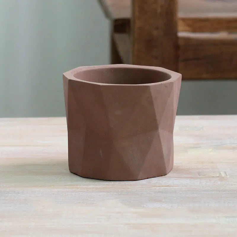 Geometric Cement Plant Pot