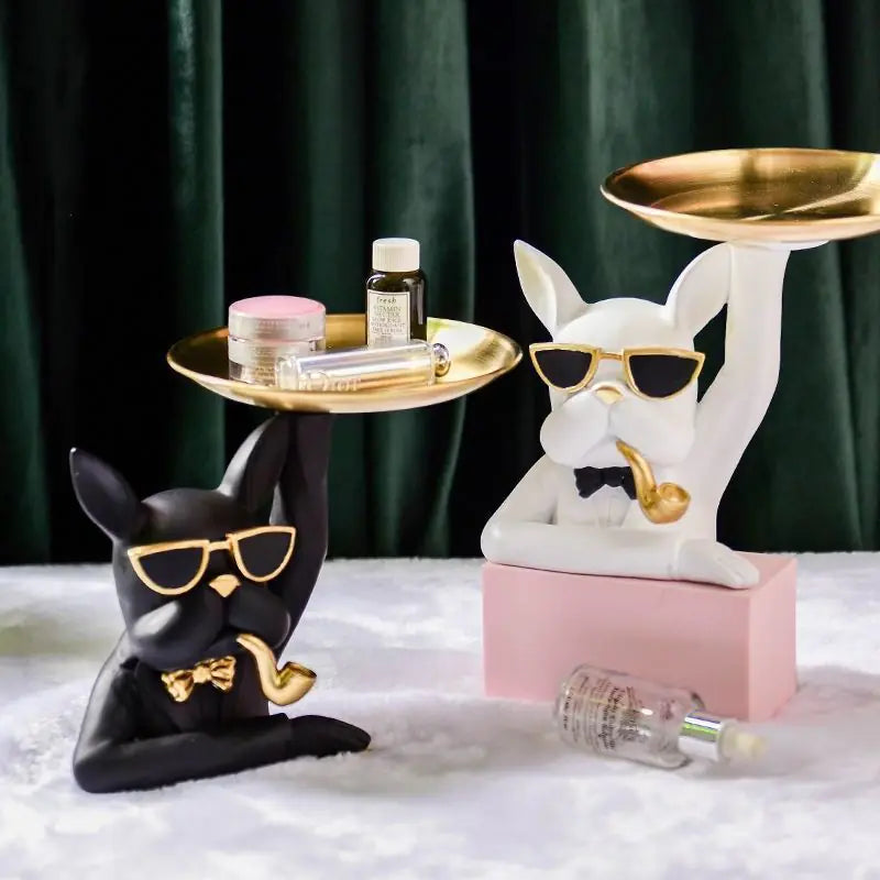 Creative Bulldog Figurine Key Holder and Decor Box