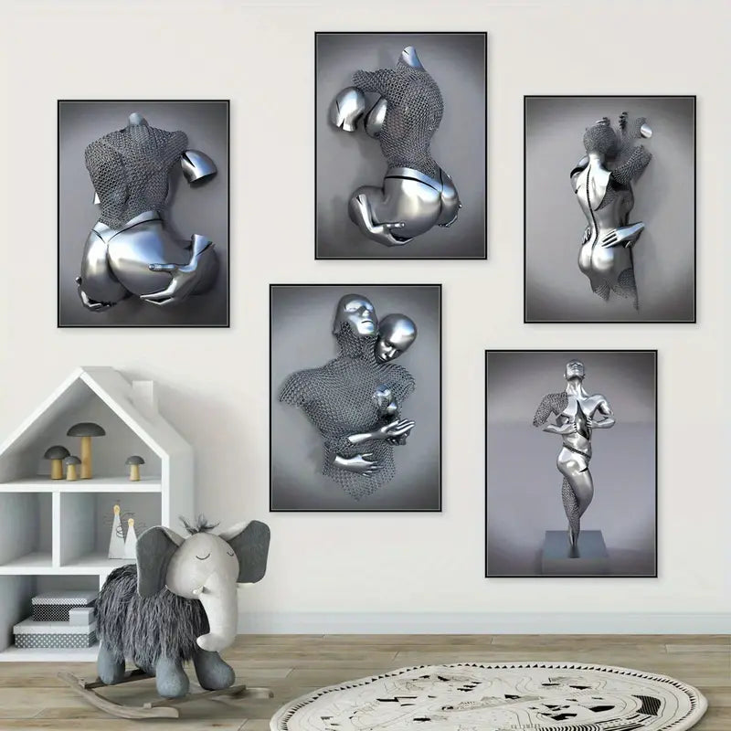 Modern Canvas Character Print Poster for Home Decor