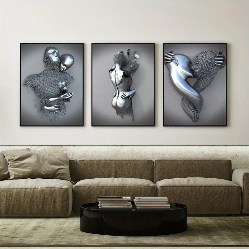 Modern Canvas Character Print Poster for Home Decor