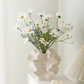 White Ceramic Vase for Dried Flowers
