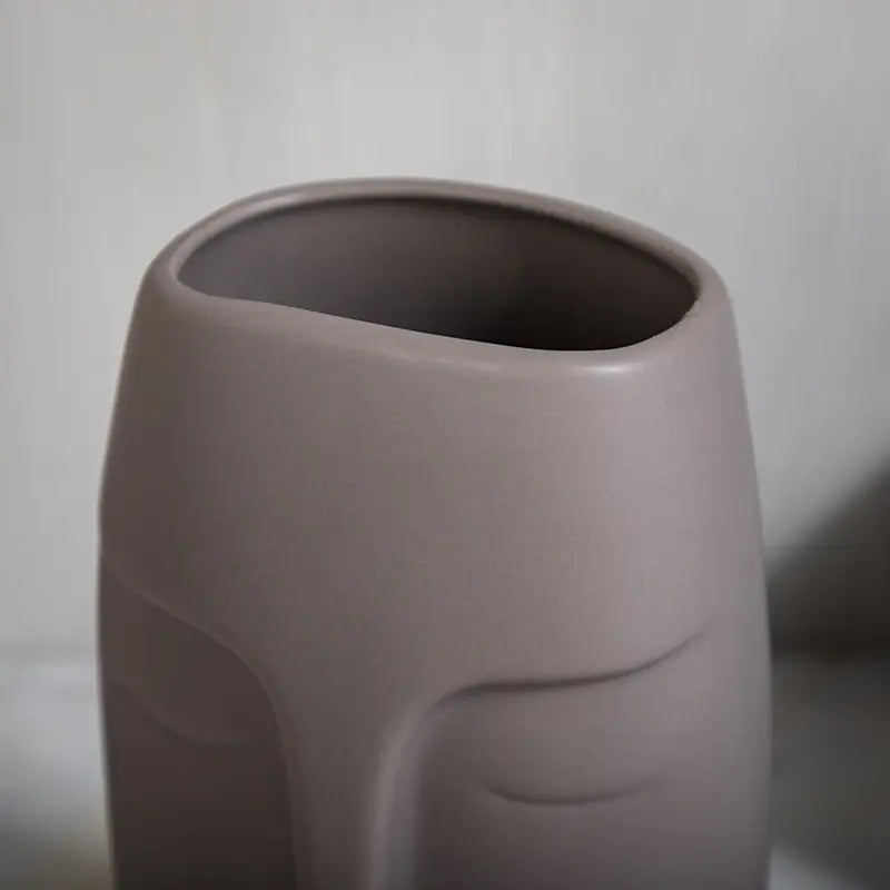 Ceramic Face Flower Vase - Beautiful Floral Arrangement