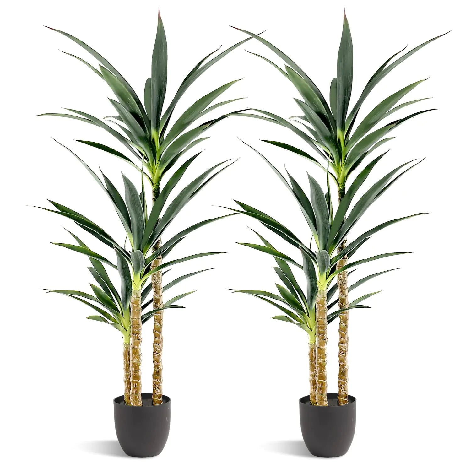 Waoops Artificial Tree 4.7Ft Faux Agave Plant with 3 Heads
