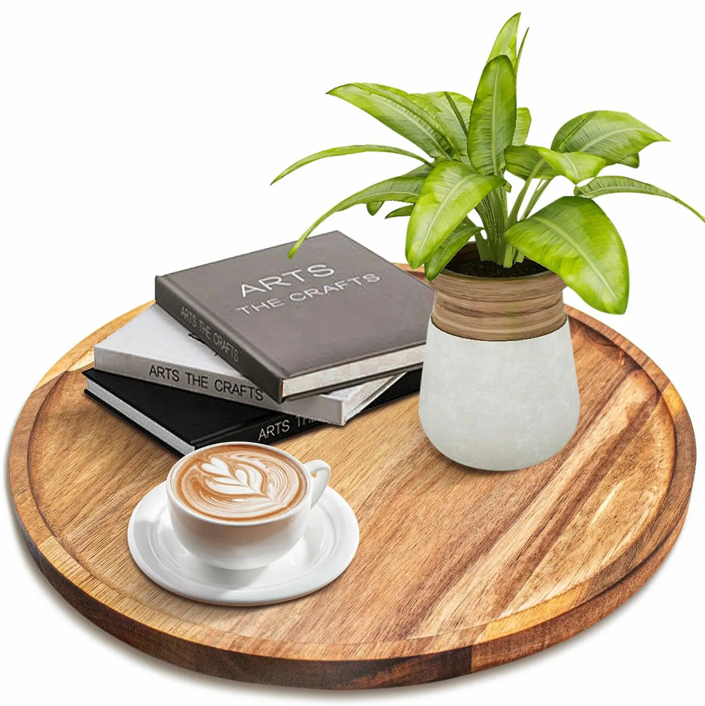 11.5″ Round Acacia Wood Serving Tray