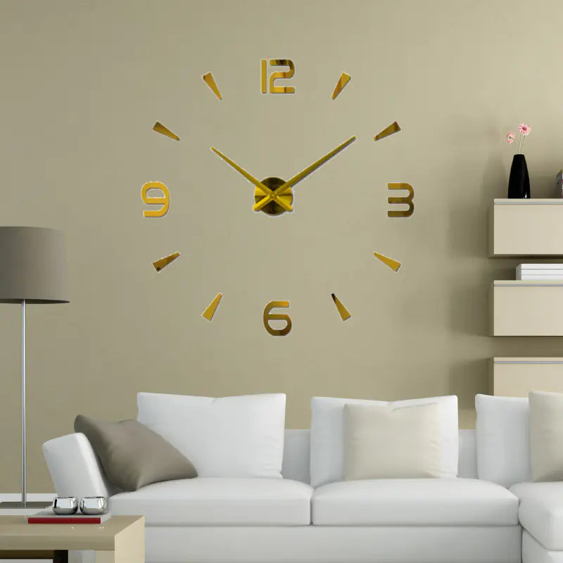 Round Acrylic Wall Clock - Modern 3D DIY Home Decor