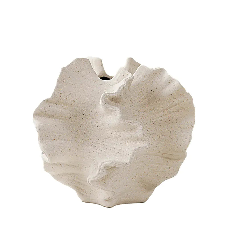 White Ceramic Vase for Dried Flowers