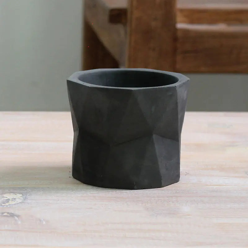 Geometric Cement Plant Pot