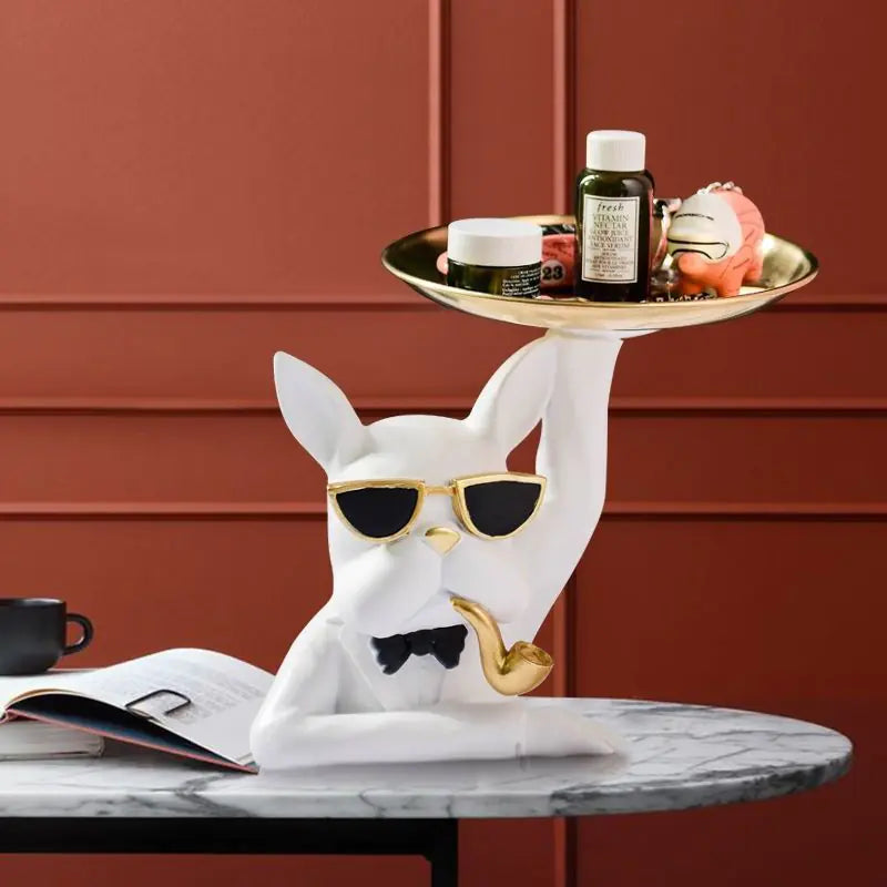Creative Bulldog Figurine Key Holder and Decor Box