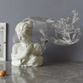 Nordic Chic Veiled Girl Sculpture for Home Decor