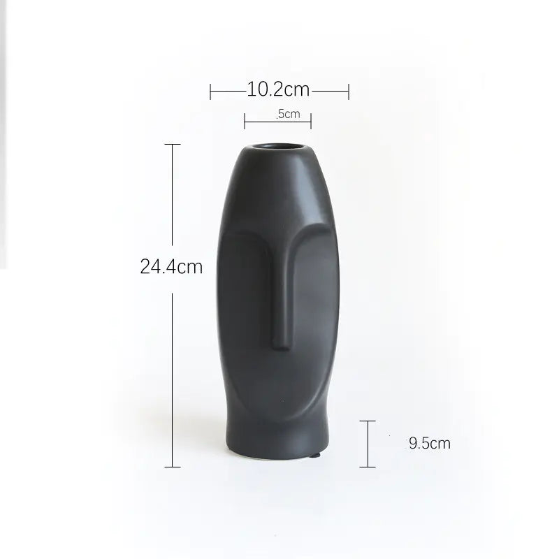 Nordic Ceramic Face Vase for Home Decor and Styling